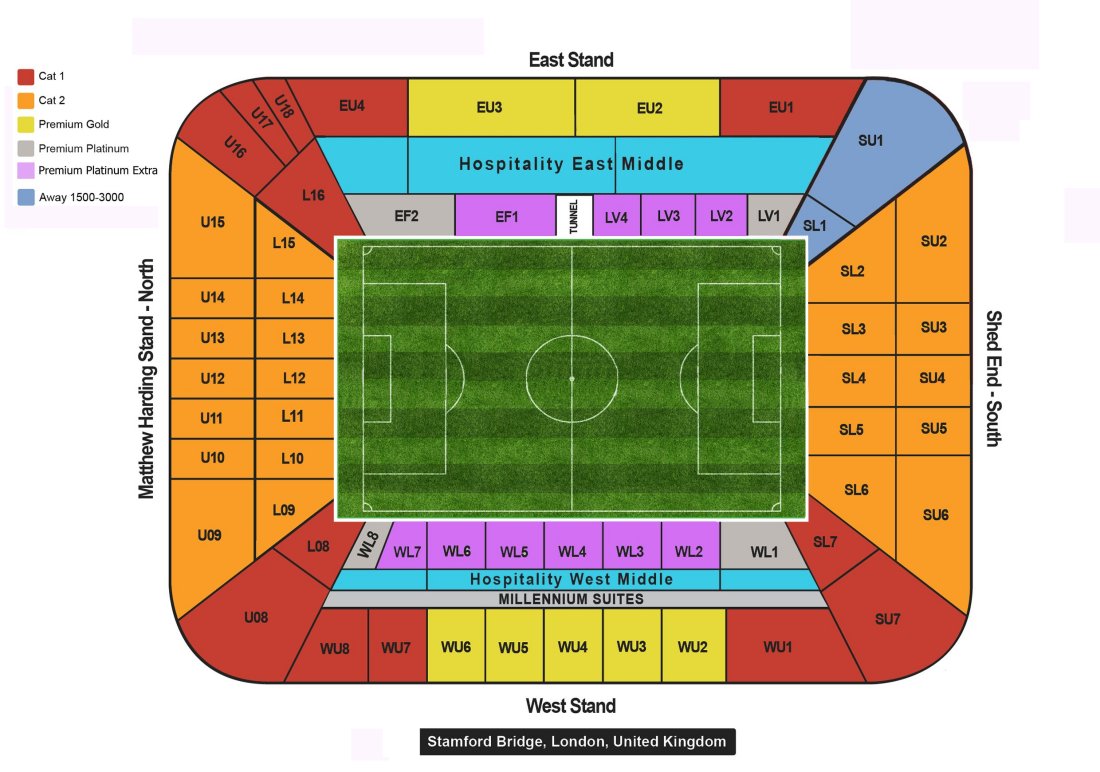 Stamford Bridge Seating Plan East Stand | Wallseat.co1100 x 772